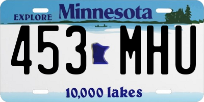 MN license plate 453MHU