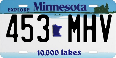 MN license plate 453MHV