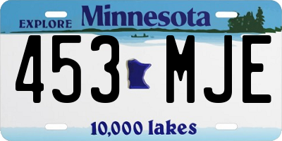 MN license plate 453MJE