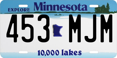 MN license plate 453MJM
