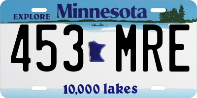 MN license plate 453MRE