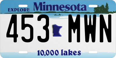 MN license plate 453MWN