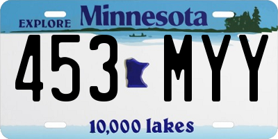 MN license plate 453MYY