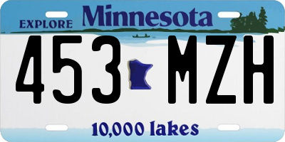 MN license plate 453MZH