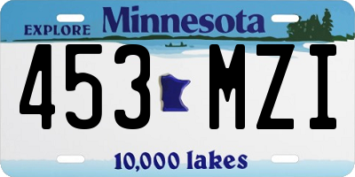 MN license plate 453MZI