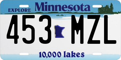 MN license plate 453MZL