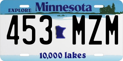 MN license plate 453MZM