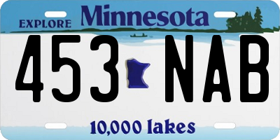 MN license plate 453NAB