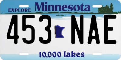 MN license plate 453NAE