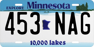 MN license plate 453NAG