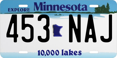 MN license plate 453NAJ