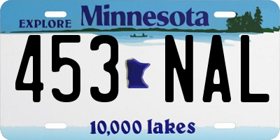 MN license plate 453NAL