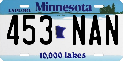 MN license plate 453NAN