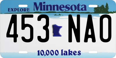 MN license plate 453NAO