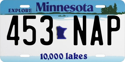MN license plate 453NAP