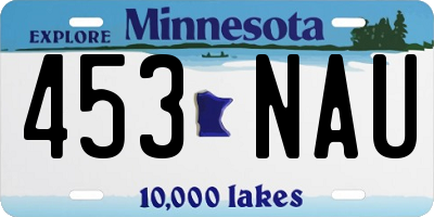 MN license plate 453NAU