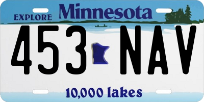 MN license plate 453NAV
