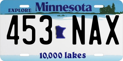 MN license plate 453NAX