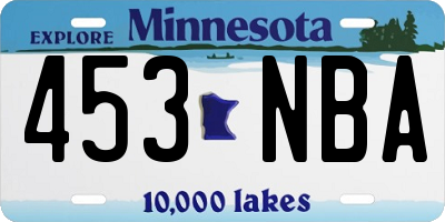 MN license plate 453NBA