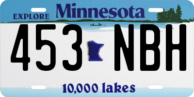 MN license plate 453NBH