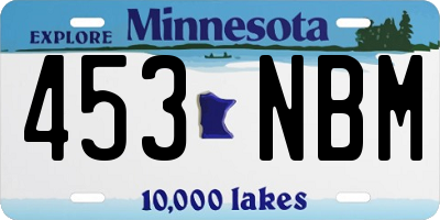 MN license plate 453NBM