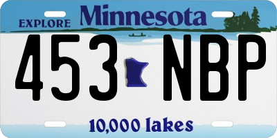 MN license plate 453NBP