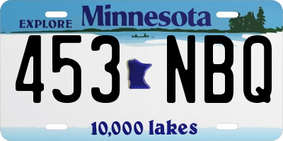 MN license plate 453NBQ
