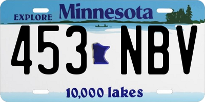 MN license plate 453NBV