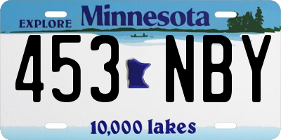 MN license plate 453NBY