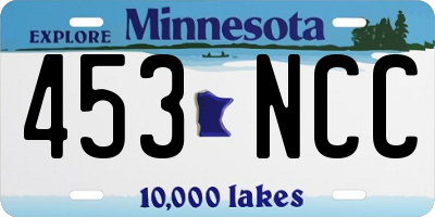 MN license plate 453NCC
