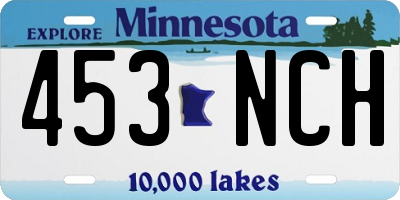 MN license plate 453NCH