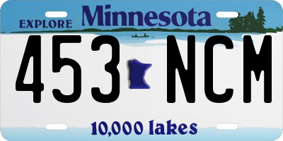 MN license plate 453NCM