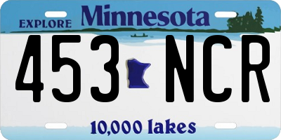 MN license plate 453NCR