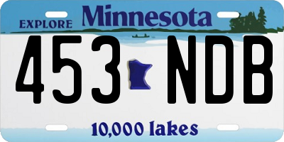 MN license plate 453NDB