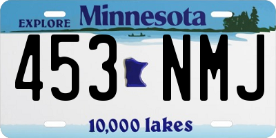 MN license plate 453NMJ