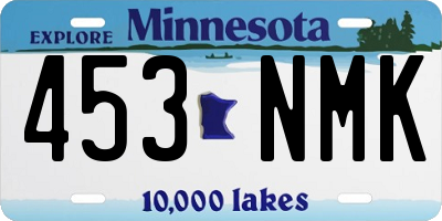 MN license plate 453NMK