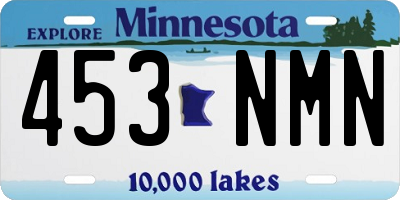 MN license plate 453NMN