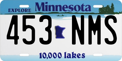 MN license plate 453NMS