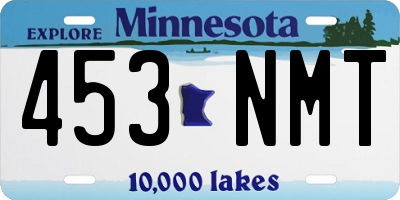 MN license plate 453NMT