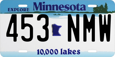 MN license plate 453NMW