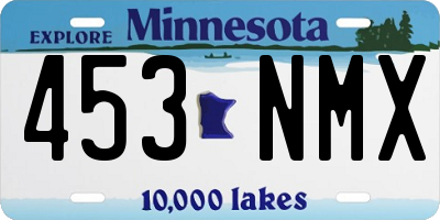MN license plate 453NMX