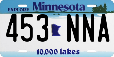 MN license plate 453NNA