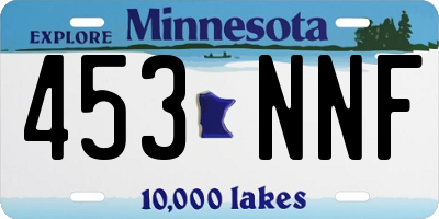 MN license plate 453NNF