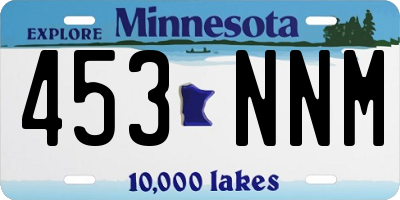MN license plate 453NNM