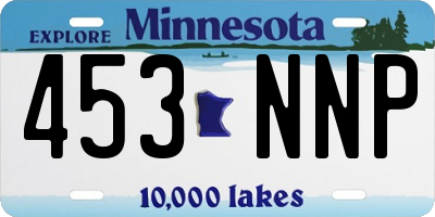 MN license plate 453NNP