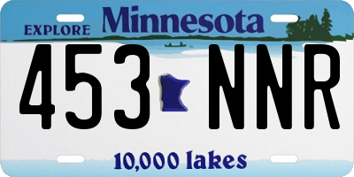 MN license plate 453NNR