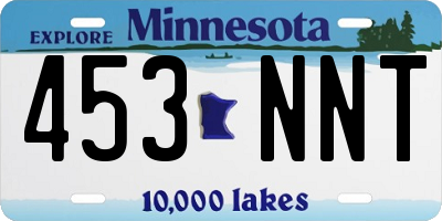 MN license plate 453NNT