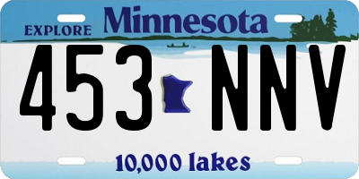 MN license plate 453NNV