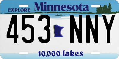 MN license plate 453NNY