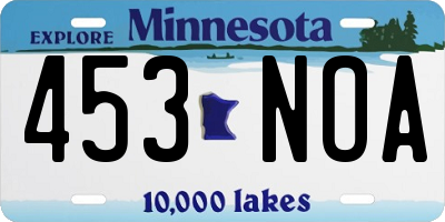 MN license plate 453NOA